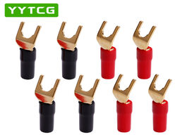 Foto van Elektronica yytcg 8pcs gold plated copper banana plugs u y type high quality connector speaker wire 