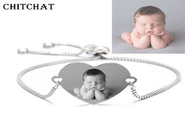 Foto van Sieraden customized bracelets engrave photo name date bracelet stainless steel adjustable bangles fo
