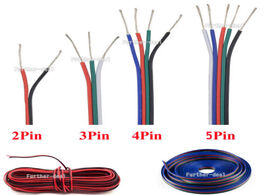 Foto van Lampen verlichting 2 3 4 5 pin rgb rgbw extension cable cord led power pixel wire 22awg m