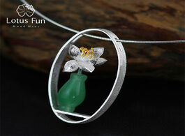 Foto van Sieraden lotus fun real 925 sterling silver natural aventurine handmade fine jewelry whispers vase p