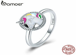 Foto van Sieraden bamoer trendy 925 sterling silver colorful animal finger rings for women fashion wedding en