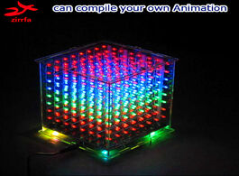 Foto van Elektronica componenten diy electronic 3d multicolor led light cubeeds kit with excellent animations