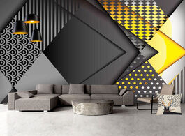 Foto van Woning en bouw custom photo wallpaper modern 3d personality geometry murals living room bedroom back