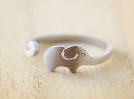 Foto van Sieraden 925 sterling silver rings for women christmas series simple generous lovely elephant open r