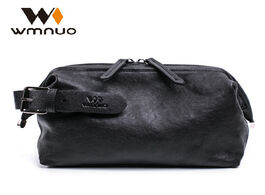 Foto van Tassen wmnuo brand clutch bag men genuine leather zipper organizer wallets man cow long handy purse 
