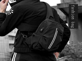 Foto van Tassen rowe multifunction crossbody bags men usb charging chest pack short trip messengers bag water