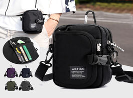 Foto van Tassen man handbags mini messenger bag simple small crossbody cell phone waist pack casual flap shou