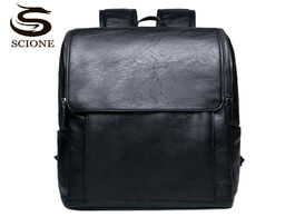 Foto van Tassen hot men top pu backpacks school bags for teenagers boys large capacity laptop backpack fashio