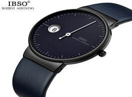 Foto van Horloge ibso ultra thin quartz watch men fashion one pointer design creative mens watches 2020 reloj