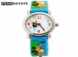 Foto van Horloge pengnatate children watches hot sale 3d cartoon excavator silicone bracelet wristwatch fashi