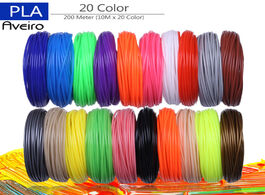 Foto van Computer 3d printer filaments 200 meters 20 colors printing pen plastic threads wire 1.75 mm consuma
