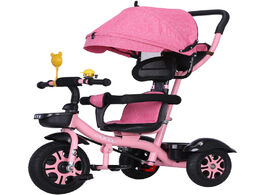 Foto van Baby peuter benodigdheden stroller 3 in 1 portable tricycle bike carriage wheels convertible handle 