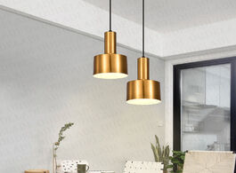 Foto van Lampen verlichting modern single head golden pendant lights american creative living room bedroom re
