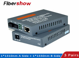 Foto van Telefoon accessoires media converter htb 3100 fiber optical single mode sc port 20km external power 