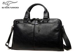 Foto van Tassen badenroo brands business men bag fashion casual leather s briefcase shoulder bags laptop cros