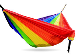 Foto van Meubels rainbow hammock nylon parachute fabric 2 person