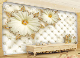 Foto van: Woning en bouw custom 3d wall cloth european style luxury gold jewelry flower soft pack background d
