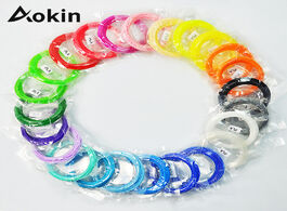 Foto van Computer aokin 10 meter colorful 3d printer filament pla 1.75mm printing materials plastic for pen f