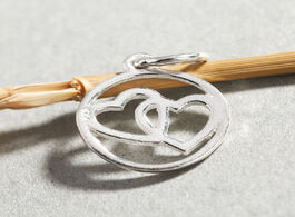 Foto van Sieraden 2pcs 925 sterling silver heart round loop charms 11x13mm craft high quality pendants women 