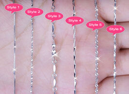 Foto van Sieraden fanqieliu 6 style real 925 sterling silver necklaces slim thin snake chains necklace women 