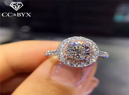 Foto van Sieraden cc s925 silver ring wedding rings for women charms princess bijoux pink stone bridal engage