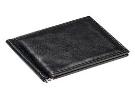 Foto van Tassen thin money clip vintage leather bifold short wallets men luxury brand slim clips cash dollar 