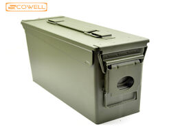 Foto van Huis inrichting 30 off cal metal ammo case can military and army solid steel waterproof holder box f