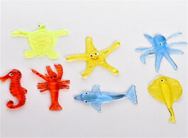 Foto van Speelgoed soft material decompression starfish octopus shark toy sticky marine animal toys for child