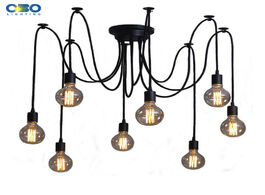 Foto van Lampen verlichting diy vintage black cord multiple light sources simple pendant lamp dining room cof