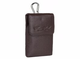 Foto van Tassen 100 genuine leather men mobile cell phone case bag male casual hook cowhide waist bags loop s