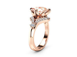 Foto van Sieraden 14k rose gold diamond ring for women ametrine bizuteria anillos mujer gemstone jewelry bijo