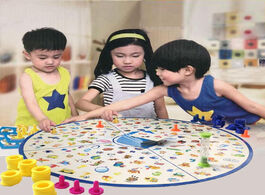 Foto van Speelgoed montessori puzzle kids detectives looking chart board game plastic brain training educatio