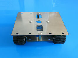 Foto van Speelgoed jmt stainless steel metal frame 4wd robot car chassis platform 90 90mm with 4x n20 gear mo