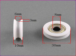 Foto van Bevestigingsmaterialen fixmee 2pc 8 30 10mm u groove nylon flexible ball bearing wheel roller for fu