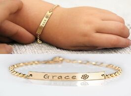 Foto van Sieraden custom baby name bracelet stainless steel adjustable toddler child id personalized girl boy