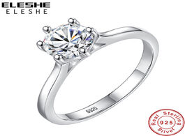 Foto van Sieraden eleshe romantic 925 sterling silver rings wedding sparkling cubic zirconia crystal finger r