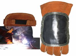 Foto van Gereedschap welding gloves cover high heat protection aluminized cowhide leather anti flame stitchin