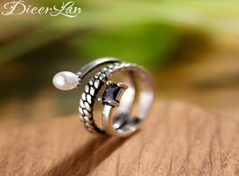 Foto van Sieraden dieerlan vintage 925 sterling thai silver layer rings for women bijoux simple adjustable si