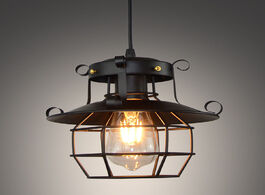 Foto van Lampen verlichting vintage pendant light metal industrial lamp ceiling chandelier fixtures cage edis