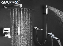 Foto van Woning en bouw gappo in wall bathroom shower faucet set rainfall mixer taps chrome bathtub tap water