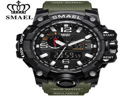 Foto van Horloge smael brand men sports watches dual display analog digital led electronic quartz wristwatche