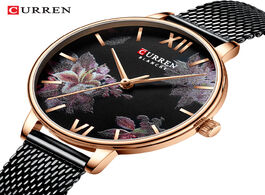 Foto van Horloge curren new ladies flower watches women stainless steel bracelet wristwatch s fashion quartz 
