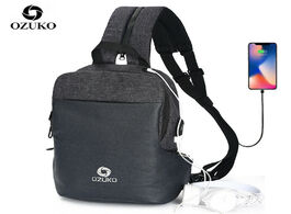 Foto van Tassen ozuko multifunction shoulder crossbody bag waterproof messenger bags chest pack men fashion m