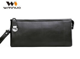 Foto van Tassen wmnuo 2020 clutch wallet men genuine cow leather purse male luxury hand bag moneder famous de