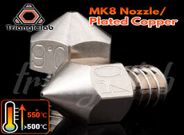 Foto van Computer trianglelab mk8 plated copper nozzle durable non stick high performance m6 thread for 3d pr