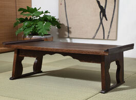 Foto van Meubels japanese antique tray table folding leg rectangle 80cm paulownia wood traditional chabudai a