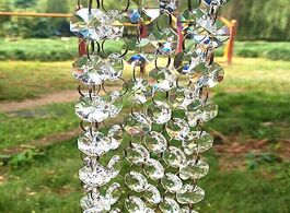 Foto van Lampen verlichting 5meters lot crystal 14mm octagon bead chain with bronze metal rings glass garland