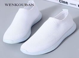 Foto van Schoenen 2020 women sneakers fashion socks shoes casual white summer knitted vulcanized trainers ten