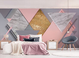 Foto van Woning en bouw modern creative pink diamond geometry photo murals wallpaper living room bedroom roma