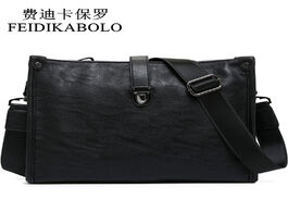Foto van Tassen feidikabolo latest arrival black leather messenger bag mens cross body shoulder bags luxury b